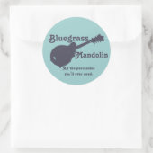 Bluegrass Mandolin - Alle gevolgen die u nodig heb Ronde Sticker (Tas)