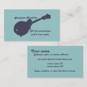 Bluegrass Mandolin - Alle gevolgen die u nodig heb Visitekaartje (Voorkant / Achterkant)