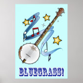 Bluegrass Music met Banjo Poster (Voorkant)