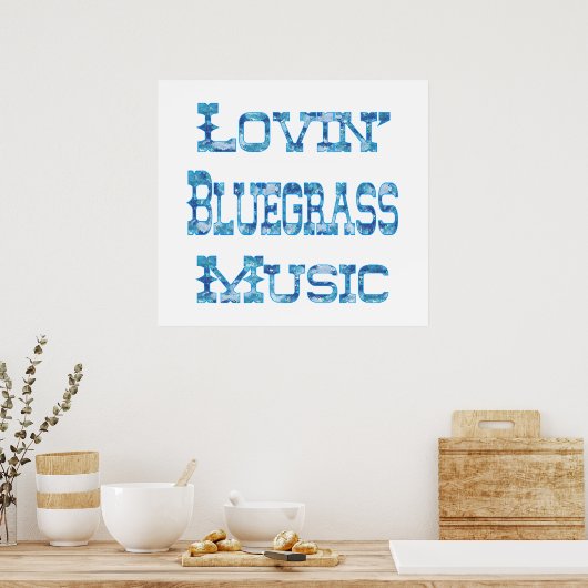 Bluegrass Music Poster (Keuken)