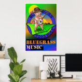 Bluegrass Music Poster (Thuiskantoor)