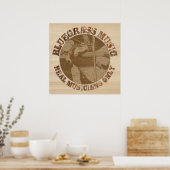 Bluegrass Music Real Musicians alleen in hout Poster (Keuken)