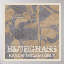 Bluegrass Music Real Musicians, alleen in nood