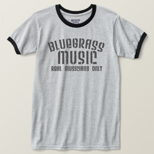 Bluegrass Music Real Musicians Alleen Old Time Tex T-shirt (Design voorkant)