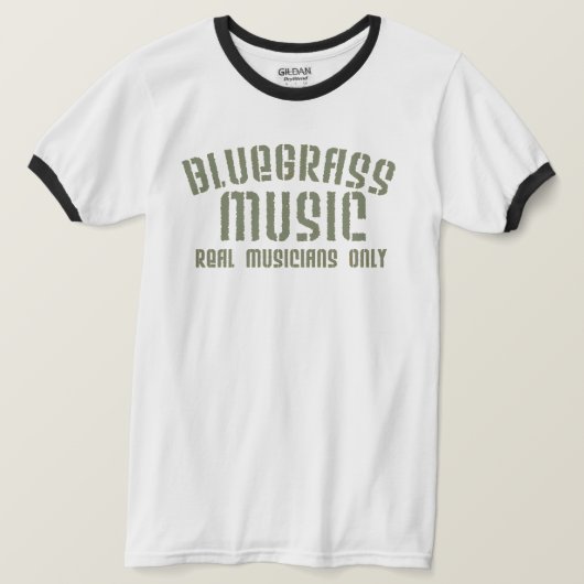 Bluegrass Music Real Musicians Alleen Old Time Tex T-shirt (Design voorkant)