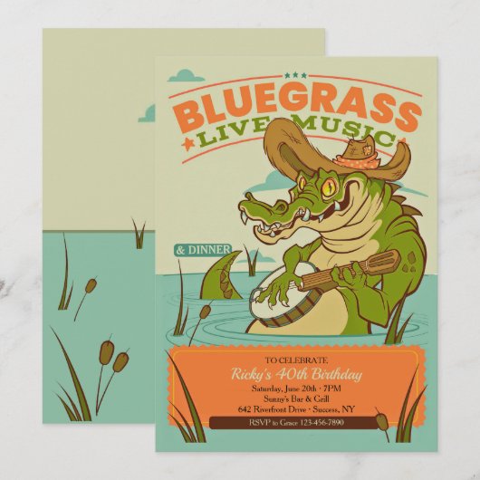 Bluegrass Music uitnodiging (Voorkant / Achterkant)