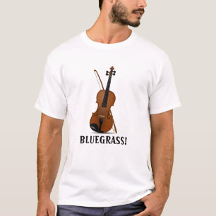 BLUEGRASS Music Violin Fiddle en Bow T-shirt