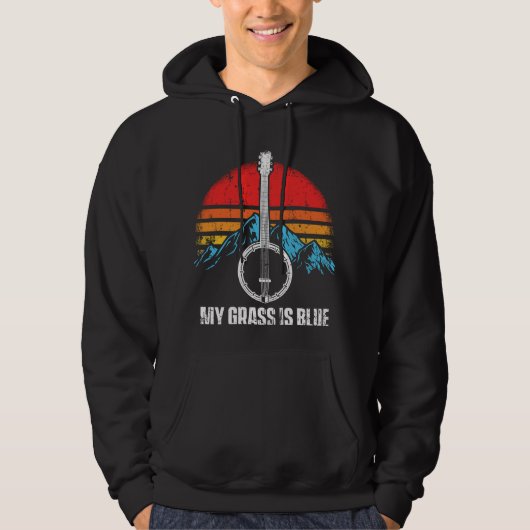 Bluegrass Musician Banjo Player Music Mountains Hoodie (Voorkant)