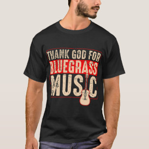 Bluegrass muziek gitaar speler en grappige banjo t-shirt
