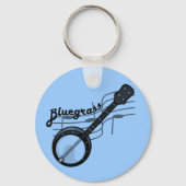 Bluegrass muziek met banjo sleutelhanger (Voorkant)