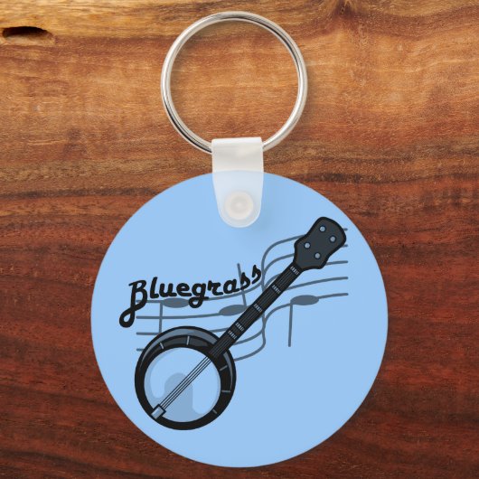 Bluegrass muziek met banjo sleutelhanger (Voorkant)