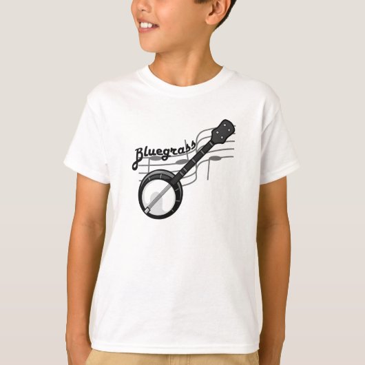 Bluegrass muziek met banjo t-shirt (Voorkant)
