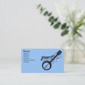 Bluegrass muziek met banjo visitekaartje (Staand voorkant)