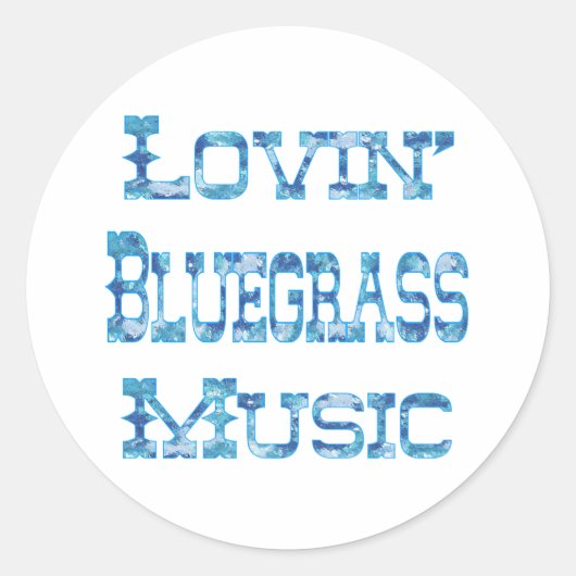 Bluegrass muziek ronde sticker (Voorkant)