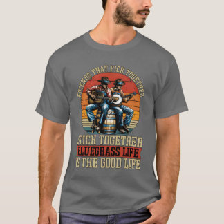 Bluegrass Muziek Vriendschap Pick Country Muziek m T-shirt
