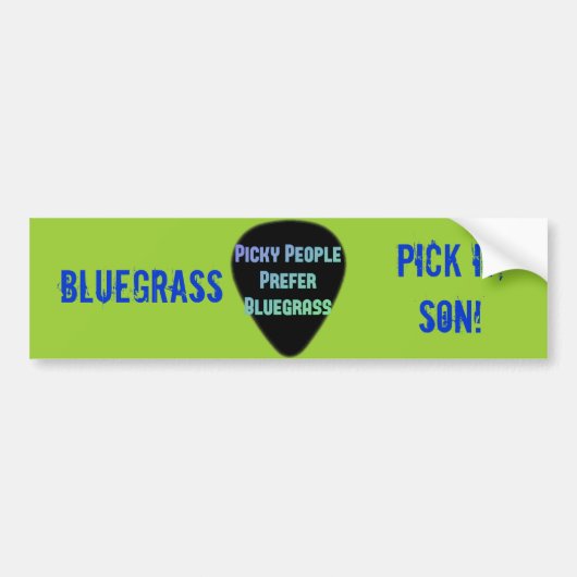 Bluegrass pik hem. bumpersticker (Voorkant)