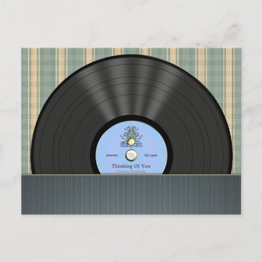 Bluegrass Vinyl Record persoonlijke Briefkaarten (Voorkant)