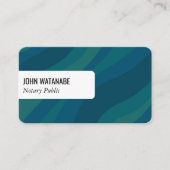 Bluegreen Curves Retro Minimalistische Stripe Aang Visitekaartje (Voorkant)