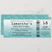 BlueGreen Ticket Uitnodigingen (Voorkant / Achterkant)