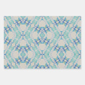 Bluegreen Wrapping Paper Flat Sheet Set van 3 (Voorkant 3)