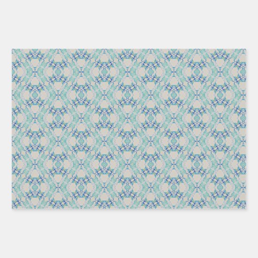 Bluegreen Wrapping Paper Flat Sheet Set van 3 (Voorkant 2)