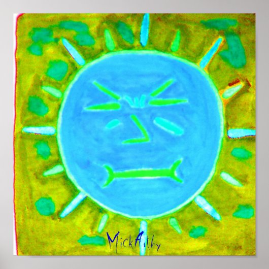 BlueGreenSun-Poster Poster (Voorkant)