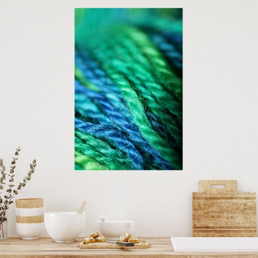 BlueGreenWool Poster (Keuken)