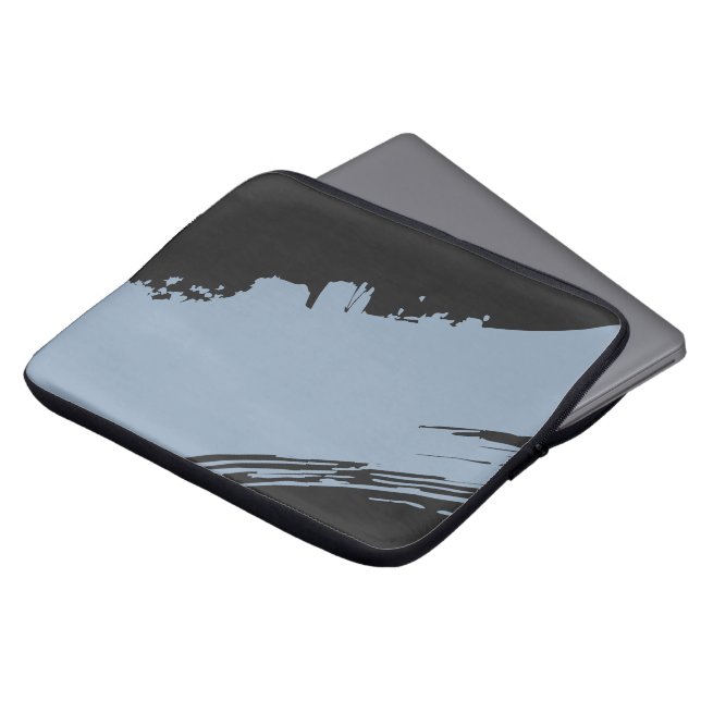 BlueHaze  Noir Laptop Hoes (Voorkant top)