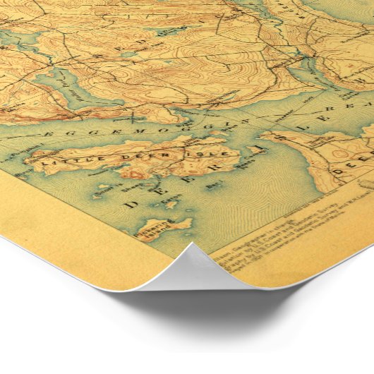 Bluehill Maine Map 1904 Poster (Hoek)