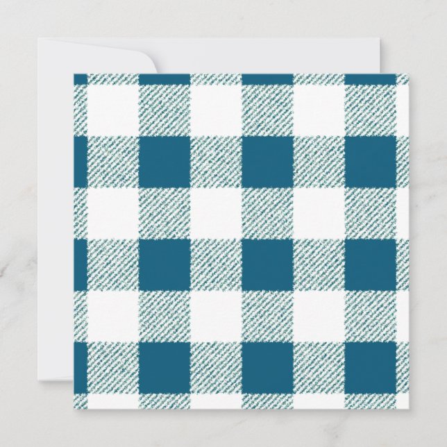 Blueish Green Gingham Check Patroon (Voorkant)