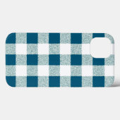 Blueish Green Gingham Check Patroon Case-Mate iPhone Case (Achterkant (horizontaal))