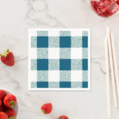 Blueish Green Gingham Check Patroon Servet (Insitu)