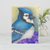 Bluejay Bird Bedankt Blauwe Jay Vriendschap (Staand voorkant)
