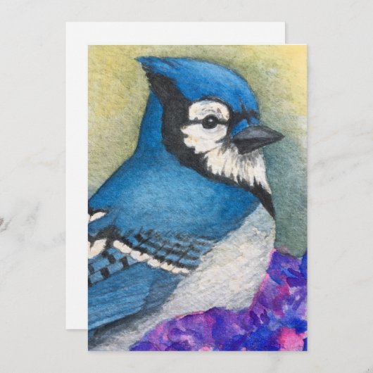 Bluejay Bird Bedankt Blauwe Jay Vriendschap (Voorkant / Achterkant)