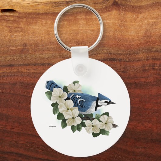 Bluejay Bird Sleutelhanger (Voorkant)