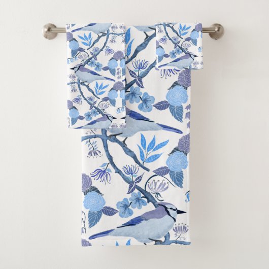 Bluejay Botanical Peri Kleur 2022 Bad Handdoek (Insitu)