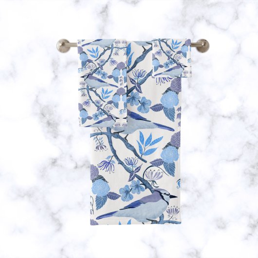 Bluejay Botanische Peri Kleur 2022 Bad Handdoek
