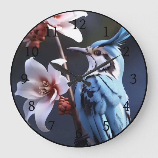 Bluejay en bloemen grote klok (Voorkant)