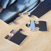 Bluejay en bloemen legpuzzel (Zijkant)