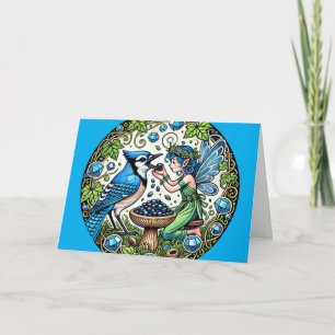 Bluejay Fairy Blue Jay Fairies Kaart