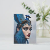 Bluejay Goddess Briefkaart (Staand voorkant)