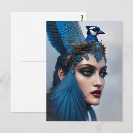 Bluejay Goddess Briefkaart (Voorkant / Achterkant)