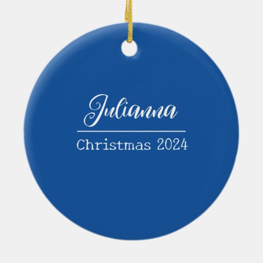 Bluejay met bosbessen Gepersonaliseerd Ornament (Achterkant)