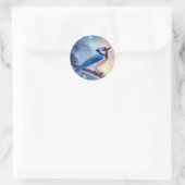 Bluejay Ronde Sticker (Tas)