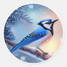 Bluejay Ronde Sticker