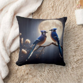 Bluejay Whisper – Tranquil Forest Songbird Art Kussen (Deken)