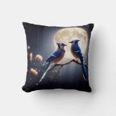 Bluejay Whisper – Tranquil Forest Songbird Art Kussen (Voorkant)