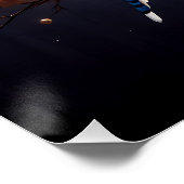 Bluejay Whisper – Tranquil Forest Songbird Art Perfect Poster (Hoek)