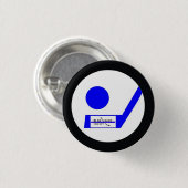 Blueliner Hockey Retro Badge Ronde Button 3,2 Cm (Voorkant /achterkant)