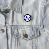 Blueliner Hockey Retro Badge Ronde Button 3,2 Cm (In situ)